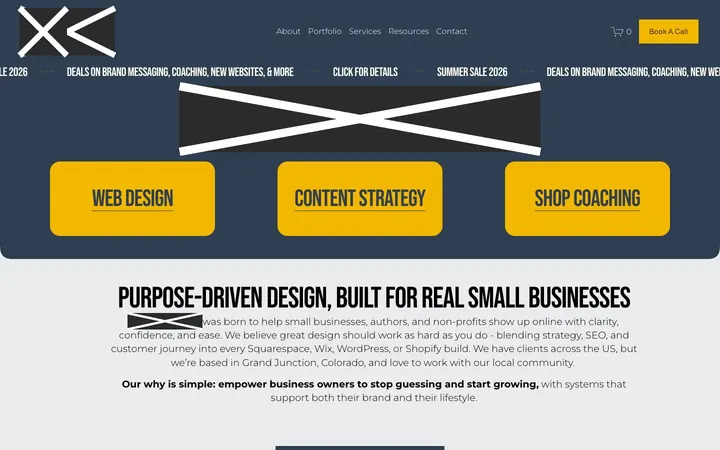 Firm I home page on a laptop, with names, logos, phone numbers and faces covered