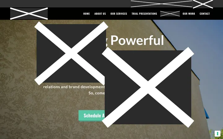Firm K home page on a laptop, with names, logos, phone numbers and faces covered